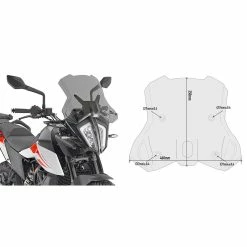 Brand new ⭐ Wind Screens Givi 7710d Windscreen Smoked ????