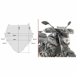 Top 10 ???? Wind Screens Givi A2140 Light Smoke Screen Yamaha Mt-07 ????