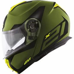 Top 10 ❤️ Plastic Givi X.21 Spirit Helmet Green Matt Yellow ✔️ -Givi Sales Store givi x21 spirit helmet verde 2
