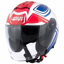 New ???? Plastic Givi X.22 Planet Hyper Helmet White Blue Red ????